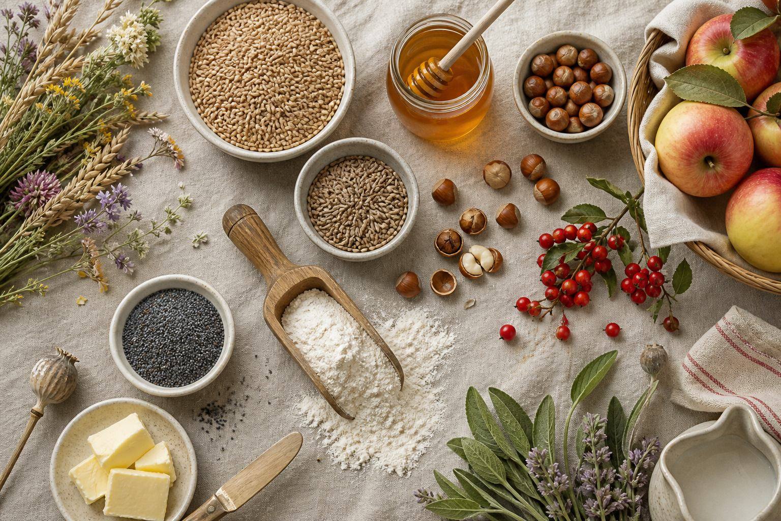 Regionale Zutaten: Dinkel, Nüsse, Beeren und Honig